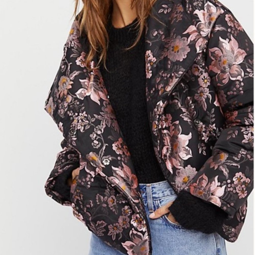 Free People Jacquard Puffer Jacket